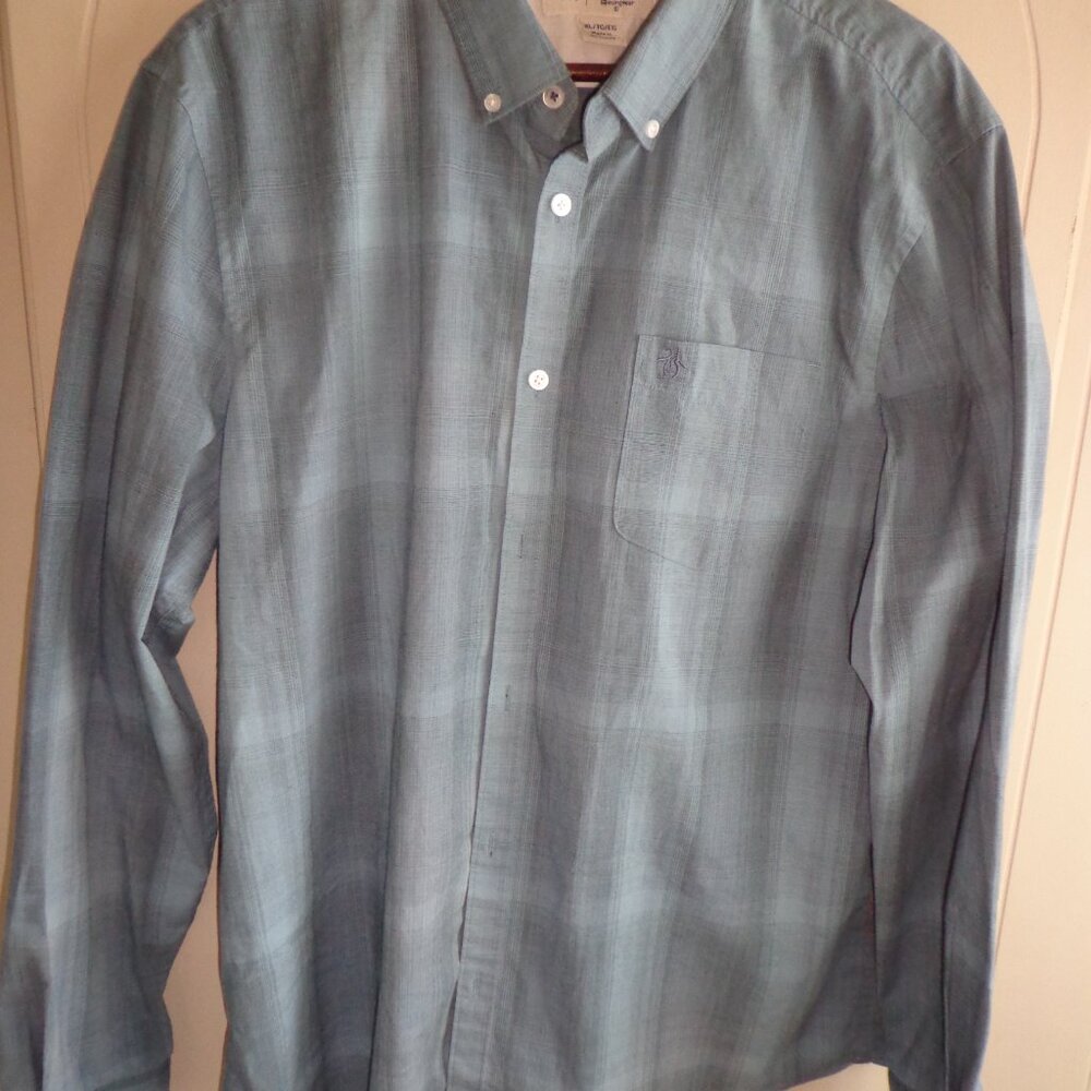 NWOT An Original Penguin by Munsingwear Button Down Blue Plaid Shirt XL/TG/EG - Picture 9 of 14